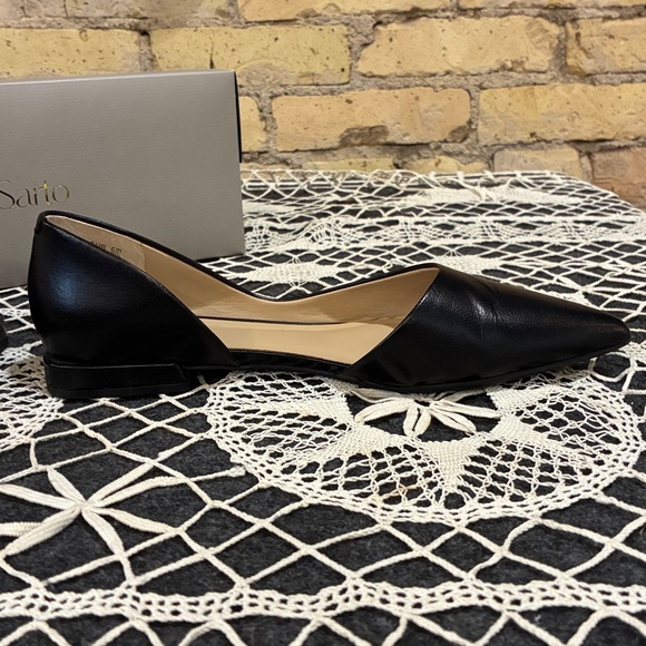 Franco Sarto Neiman Black Pointed Flats, 6.5 - Picture 4 of 8